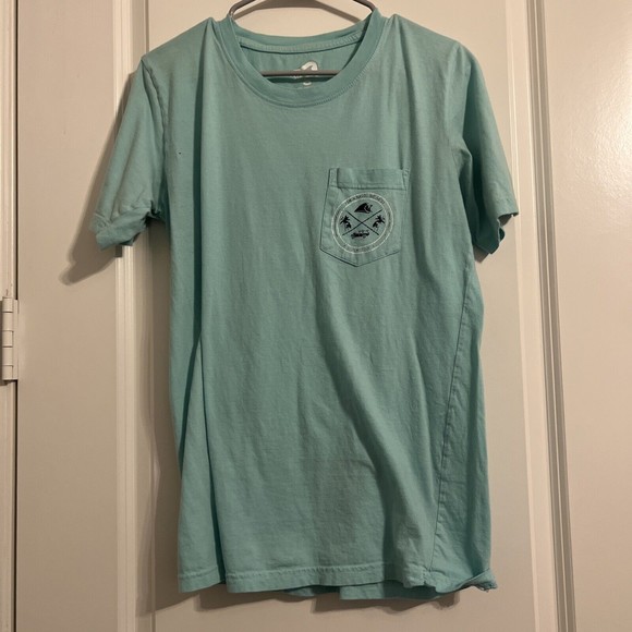 Surf Style Orange Beach Alabama Crewneck T-Shirt Turquoise Size Womens Medium - Picture 1 of 4